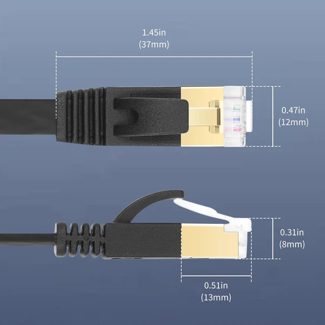 Alt view image 3 of 5 - CAT7 Retractable Ethernet Cable, Retractable Flat 5FT RJ45 High-Speed LAN Internet Patch Cable, Easy to Carry for Laptop & Travel 2-Pack