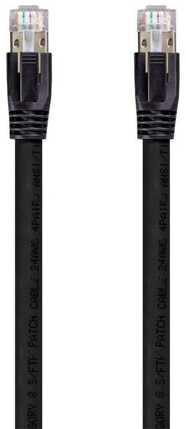 Main image of Monoprice Cat8 Ethernet Network Cable - 5 Feet - Black | 2GHz, 40Gbps, 24AWG, S/FTP - Entegrade Series