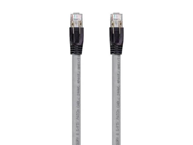 Alt view image 5 of 7 - Monoprice Cat8 Ethernet Network Cable - 5 Feet - Black | 2GHz, 40Gbps, 24AWG, S/FTP - Entegrade Series