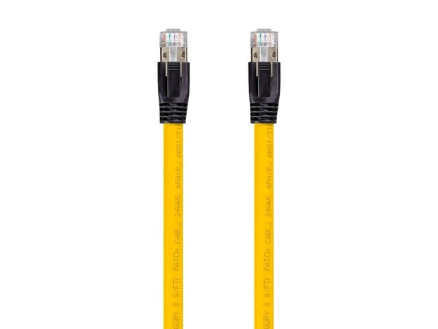Alt view image 7 of 7 - Monoprice Cat8 Ethernet Network Cable - 5 Feet - Black | 2GHz, 40Gbps, 24AWG, S/FTP - Entegrade Series