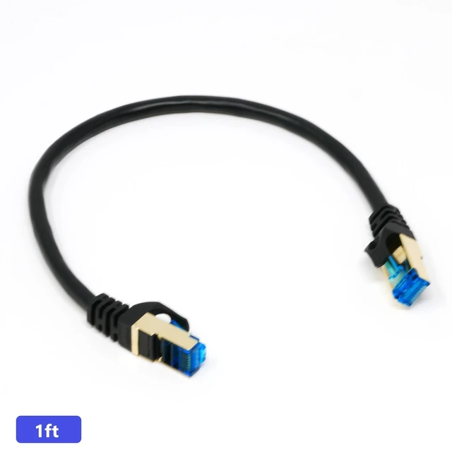 Alt view image 2 of 7 - QualGear Cat 7 Ethernet Patch Cable, 50 Feet, Blue | 10 Gbps, 600 MHz, Double Shielded S/FTP, 26 AWG OFC, PoE Supported, QG-CAT7R-50FT-BLU