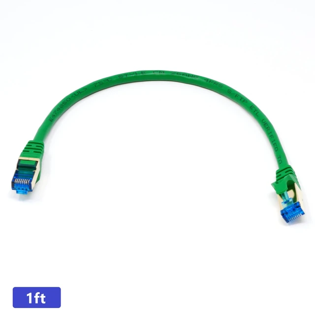 Alt view image 4 of 7 - QualGear Cat 7 Ethernet Patch Cable, 50 Feet, Blue | 10 Gbps, 600 MHz, Double Shielded S/FTP, 26 AWG OFC, PoE Supported, QG-CAT7R-50FT-BLU