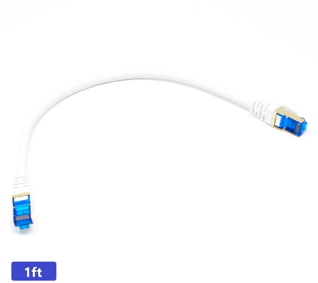 Alt view image 5 of 7 - QualGear Cat 7 Ethernet Patch Cable, 50 Feet, Blue | 10 Gbps, 600 MHz, Double Shielded S/FTP, 26 AWG OFC, PoE Supported, QG-CAT7R-50FT-BLU