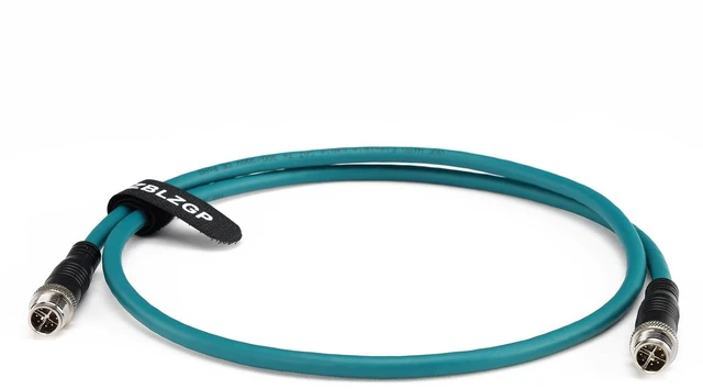 Alt view image 2 of 4 - ZBLZGP M12 XCode 8Pin Male to Male Cat7e Shielded 10Gbps GigE Cable, 1M (3.3Ft) PROFINET/EtherNet/IP Cable for Machine Vision, Industrial Automation Dark Green