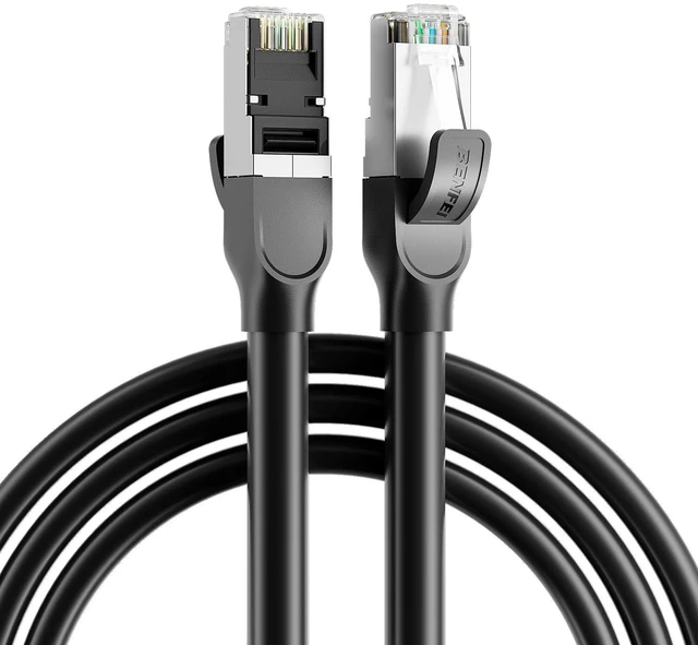 Main image of BENFEI Cat 8 Ethernet Cable 50FT, 40Gbps 2000MHz High Speed LAN Network Cord, 26AWG S/FTP Shielded RJ45 Cable, Indoor/Outdoor Heavy Duty Internet Cable for Gaming PC PS5 Xbox Router Modem Switch