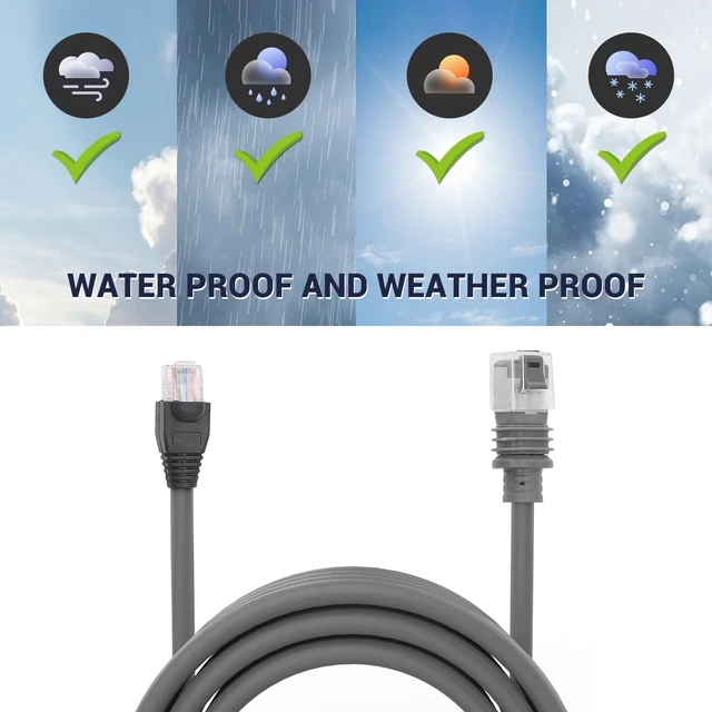Alt view image 7 of 7 - Dpofirs Mini Ethernet Cable, 1200mpbs Ethernet Cable Extension for Mini Rectangular Satellite (2m / 7ft)