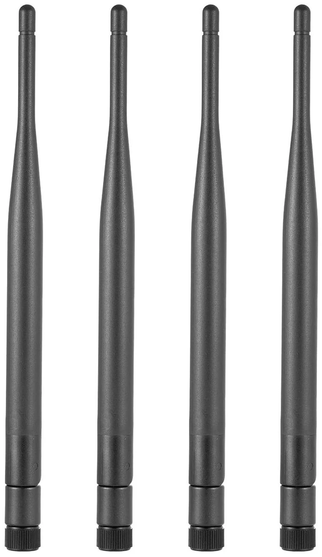 Alt view image 2 of 7 - POBADY 4PCS Dual Band WiFi Antenna 2.4GHz 5GHz 5.8GHz Antenna SMA Male Antenna 5dBi 19cm/7in for WiFi Router Wireless Camera DVR Reverse Monitor