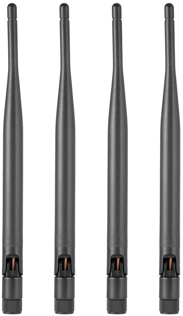 Alt view image 3 of 7 - POBADY 4PCS Dual Band WiFi Antenna 2.4GHz 5GHz 5.8GHz Antenna SMA Male Antenna 5dBi 19cm/7in for WiFi Router Wireless Camera DVR Reverse Monitor