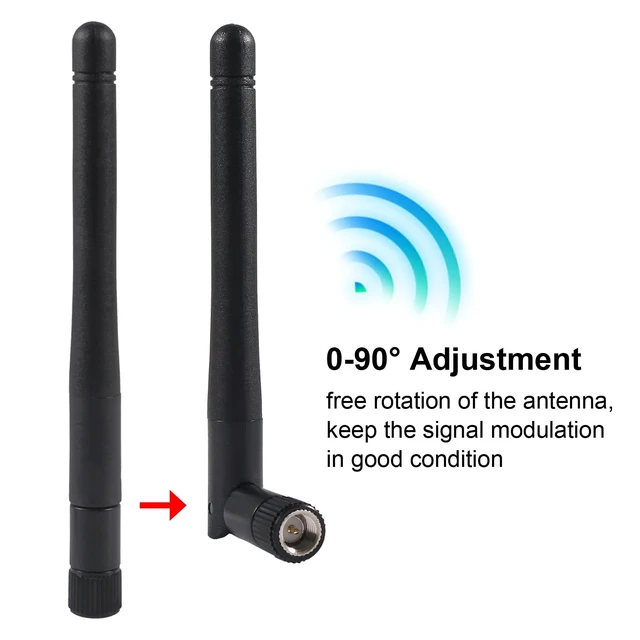 Alt view image 4 of 6 - 10Set 3dBi WiFi Antenna 2.4GHz Antenna for USB Adapter with U.FL to Female SMA Cable for Arduino Wemos D1 M1 ESP8266 ESP32 ESP-07