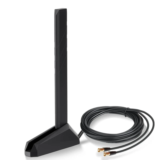 Main image of Eightwood WiFi 7 Gaming PC Motherboard Antenna, Tri-Band, Push-On Connector | Magnetic Base Antenna for ASUS ROG Strix, TUF Gaming, ROG Crosshair, ProArt, Prime Series WiFi 7 Motherboards