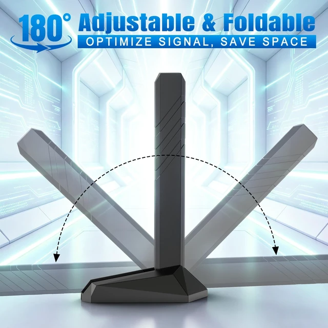Alt view image 5 of 7 - Eightwood WiFi 7 Gaming PC Motherboard Antenna, Tri-Band, Push-On Connector | Magnetic Base Antenna for ASUS ROG Strix, TUF Gaming, ROG Crosshair, ProArt, Prime Series WiFi 7 Motherboards