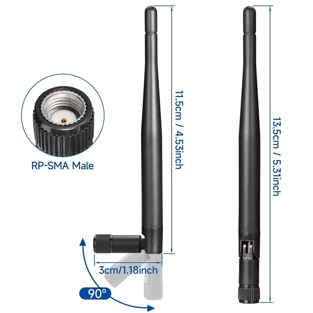 Alt view image 2 of 6 - Bingfu Dual Band WiFi 2.4GHz 5GHz 5.8GHz Replacement Antenna for Furrion Back Up RV Rear View Backup Camera Truck Tractor Trailer Pickup SUV Vehicle Trail Reverse Monitor Camera Mimo Antennas (4 Pack)