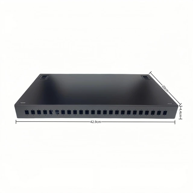 Alt view image 5 of 5 - TXWTXPJ 24 Port SC UPC Singlemode Fiber Patch Panel 24 Core 1U 19 Inch Rack Mount Enclosure with Pigtails and Couplers for LAN