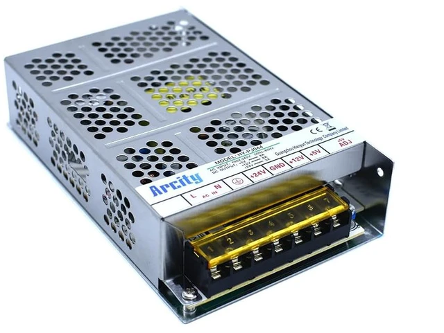 Main image of Arcity 5V 12V 24V Output Switching Power Supply Unit Adjustable for Video Multi Games Machine Console Cocktail CCTV Computer DIY Horizontal New(+5V/8A +12V/8A +24V/3A)