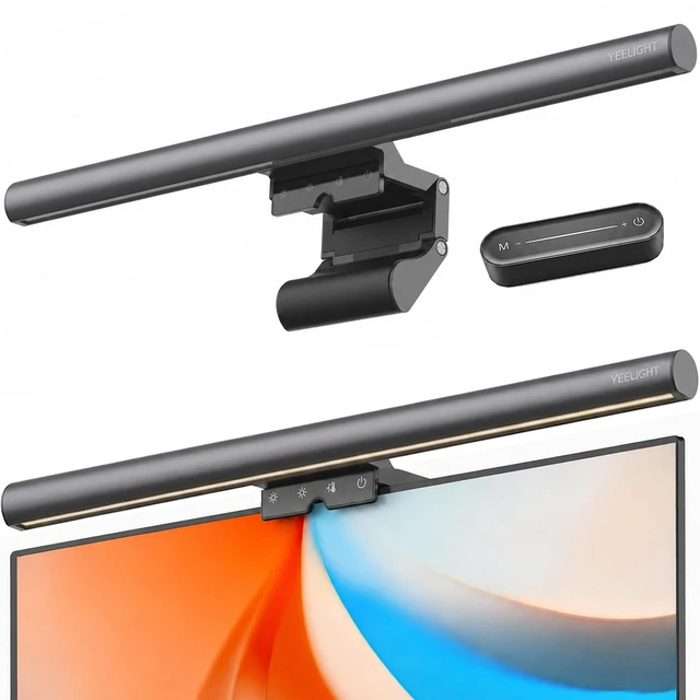 Main image of YEELIGHT Monitor Light Bar with Remote, Computer Monitor Lamp for Home Office Gaming, 250LM No Glare Eye-Care Monitor Bar, Touch Control USB Desk Lamp with Stepless Dimming for Flat & Curved Monitor