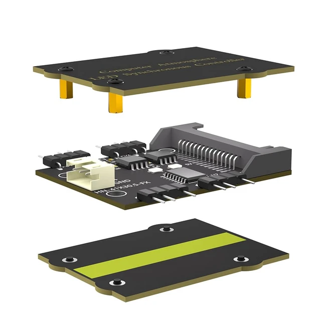 Alt view image 2 of 7 - 5V 3PIN A-RGB Fan Controller, 5V Lighting Controller, Computer Atmosphere RGB LED Synchronization Controller for Desktop PC