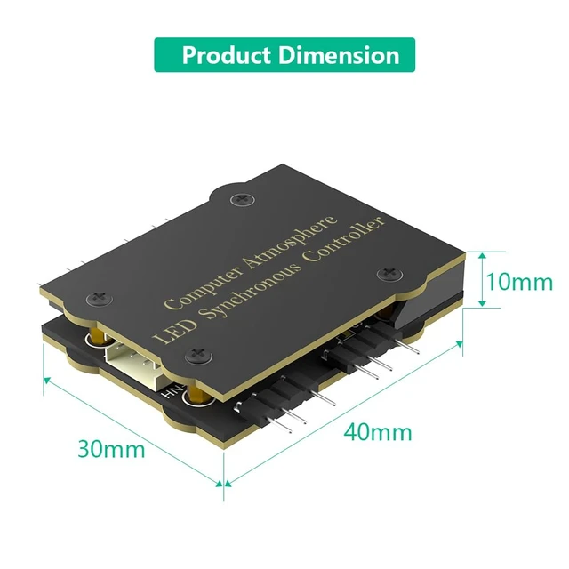 Alt view image 4 of 7 - 5V 3PIN A-RGB Fan Controller, 5V Lighting Controller, Computer Atmosphere RGB LED Synchronization Controller for Desktop PC