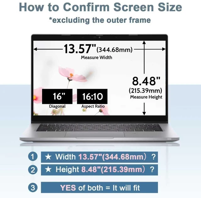 Alt view image 6 of 7 - IPROKKO Laptop Privacy Screen 16 Inch 16:10 Aspect Ratio Computer | Removable Anti Glare&Scratch, Blue Light Filter Privacy Shield, Spy Protector for 1920x1200 HP Dell Lenovo Acer Asus Thinkpad