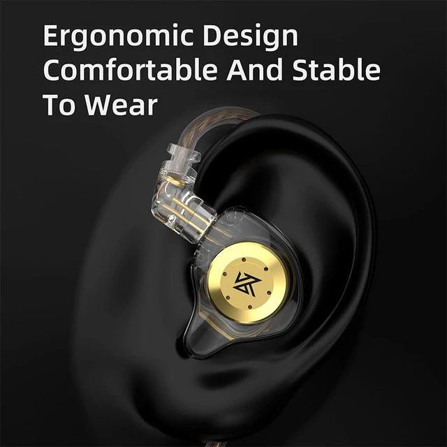 Alt view image 6 of 7 - KZ EDX PRO in Ear Monitor Headphones IEM Earphones with 1DD, HiFi Deep Bass IEM for Gaming, Wired Gaming Earbuds with 10mm Dynamic Driver Detachable Cable for Video Music Church (Black, Without mic)