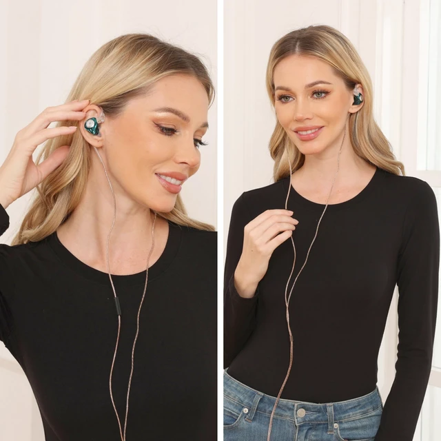 Alt view image 7 of 7 - KZ EDX PRO in Ear Monitor Headphones IEM Earphones with 1DD, HiFi Deep Bass IEM for Gaming, Wired Gaming Earbuds with 10mm Dynamic Driver Detachable Cable for Video Music Church (Black, Without mic)