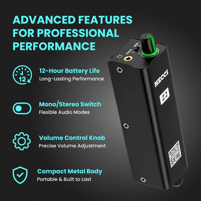 Alt view image 4 of 7 - HECCI Z2 Wired Portable in Ear Monitor Amplifier, Headphone Amp with XLR and TRS Output, Headphone Amplifier with Stereo/Mono Switch for Keyboardists, Drummers, Guitar
