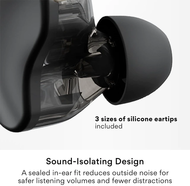 Alt view image 6 of 7 - MEE audio CORE 2 Dual-Driver Hybrid in-Ear Monitor Wired Headphones, Black | Dynamic + Balanced Armature IEMs for Deep Bass & Crisp Detail, Detachable Cable Earbuds for Musicians, Gaming, 3.5mm plug