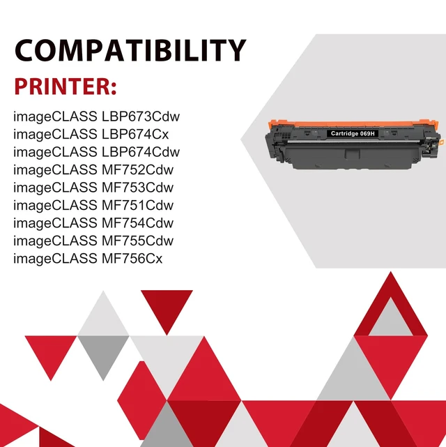 Alt view image 3 of 6 - 069 069H Toner CartridgeSet for Canon MF753Cdw 069MF751Cdw High Capacity | Compatible for Canon Color ImageCLASS MF750C LBP674C LBP674Cdw MF752Cdw MF756Cx LBP673Cdw LBP674Cx Series Printer Ink B/C/Y/M