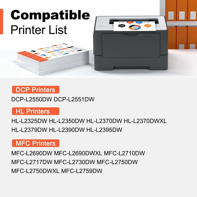 Alt view image 2 of 7 - v4ink TN760 Compatible for Brother TN-760 Toner Cartridge 4Pack High Yield | Black Replacement for TN730 TN-730 TN770 TN-770 for Printer HL-L2350DW L2370DW L2390DW MFC-L2690DW MFC-L2710DW MFC-L2750DW