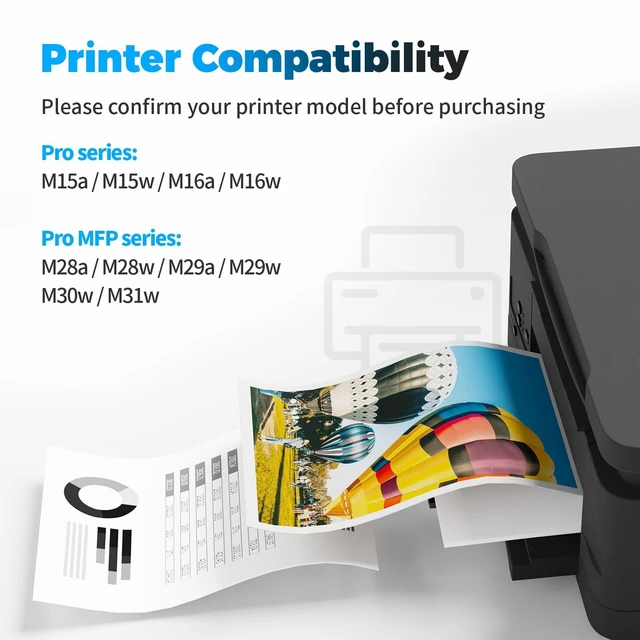 Alt view image 2 of 6 - BAIINK Compatible 48A Toner Replacement for HP 48A Toner Cartridge Black | CF248A Compatible with HP Pro M15w M15a M16w M16a MFP M28w M28a M29w M29a Printer (4 Black)