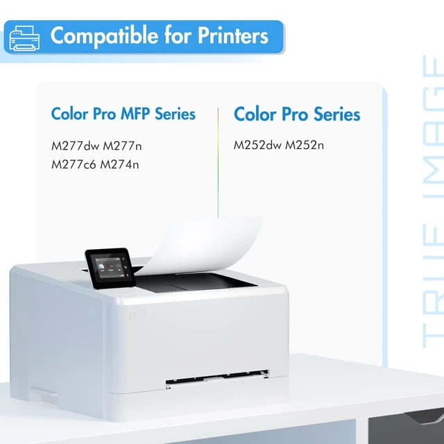 Alt view image 2 of 7 - 201X Black Toner Cartridge 2 Pack for HP 201A LaserJet MFP M277dw M252dw | Compatible for HP Laserjet MFP M277dw Pro M252dw M277c6 M274n M277 M252 CF400X CF400A Printer