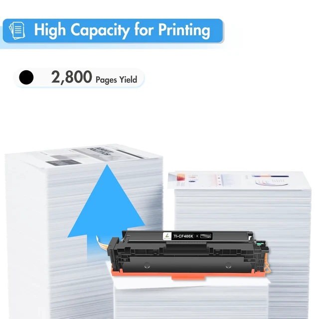 Alt view image 3 of 7 - 201X Black Toner Cartridge 2 Pack for HP 201A LaserJet MFP M277dw M252dw | Compatible for HP Laserjet MFP M277dw Pro M252dw M277c6 M274n M277 M252 CF400X CF400A Printer