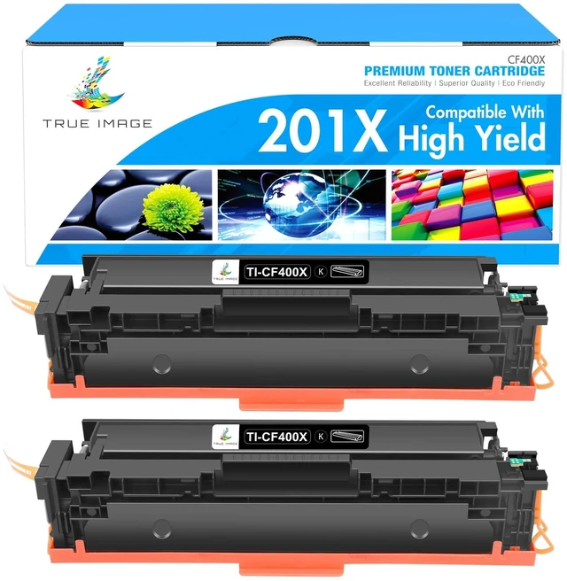 Main image of 201X Black Toner Cartridge 2 Pack for HP 201A LaserJet MFP M277dw M252dw | Compatible for HP Laserjet MFP M277dw Pro M252dw M277c6 M274n M277 M252 CF400X CF400A Printer