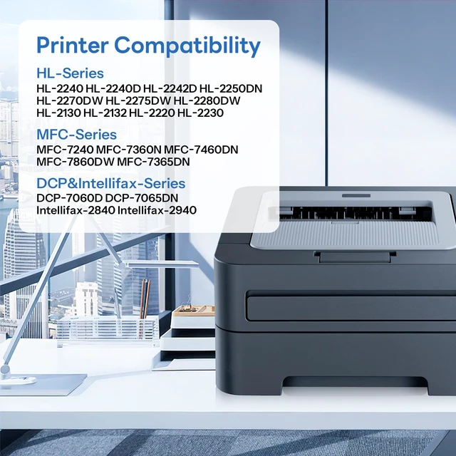 Alt view image 2 of 6 - TN450 TN-450 Compatible TN450 Black High Yield Toner Cartridge Replacement for Brother TN-450 Intellifax-2840 HL-2240 HL-2230 MFC-7860DW MFC-7360N Toner Cartridge (2 Pack).