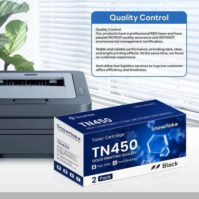 Alt view image 6 of 6 - TN450 TN-450 Compatible TN450 Black High Yield Toner Cartridge Replacement for Brother TN-450 Intellifax-2840 HL-2240 HL-2230 MFC-7860DW MFC-7360N Toner Cartridge (2 Pack).