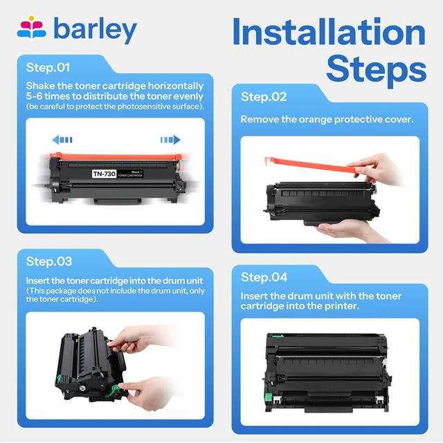 Alt view image 6 of 7 - TN730 TN-730 Compatible TN-730 TN730 Toner Cartridge Black Replacement for Brother TN730 TN-730 DCP-L2550DW MFC-L2750DW MFC-L2710DW Toner Printer (2-Pack).