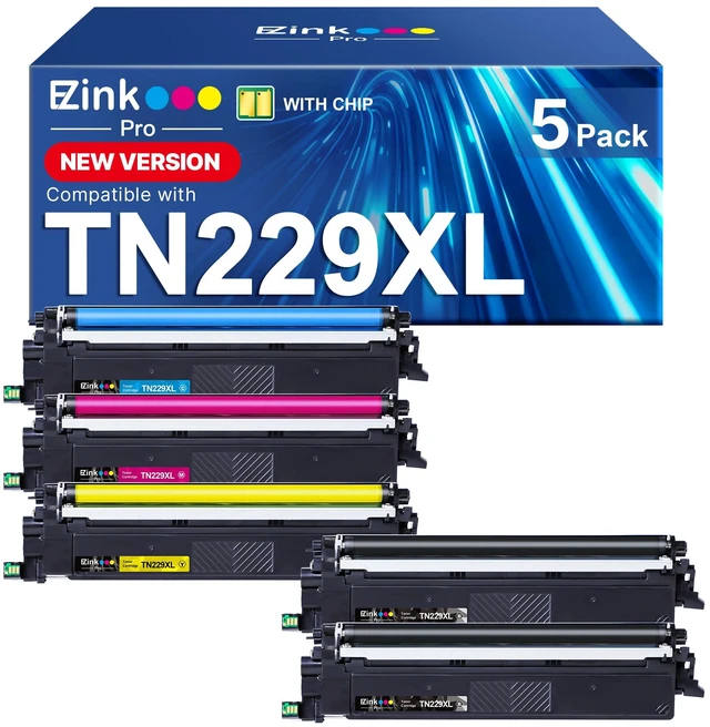 Main image of TN229XL TN229 Toner Cartridges for MFC-L3780CDW HL-L3280CDW TN229XL Toner | Compatible for Brother TN229XL TN-229XL TN-229 HL-L3220CDW MFC-L3720CDW HL-L3300CDW HL-L3295CDW MFC-L8395CDW Printer 5 Pack
