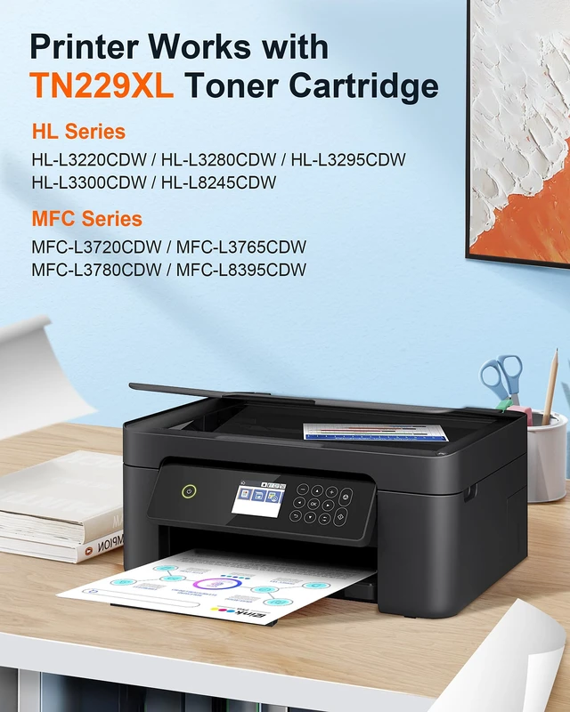 Alt view image 2 of 7 - TN229XL TN229 Toner Cartridges for MFC-L3780CDW HL-L3280CDW TN229XL Toner | Compatible for Brother TN229XL TN-229XL TN-229 HL-L3220CDW MFC-L3720CDW HL-L3300CDW HL-L3295CDW MFC-L8395CDW Printer 5 Pack