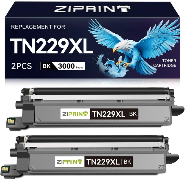 Main image of ZIPRINT TN229XL Black Toner Cartridges 2 Pack TN229 MFC-l3780CDW 3720CDW | Compatible with Brother MFC-L3780CDW L3720CDW HL-L3280CDW L3220CDW L3300CDW L3295CDW Printer (Black Cyan Magenta Yellow)