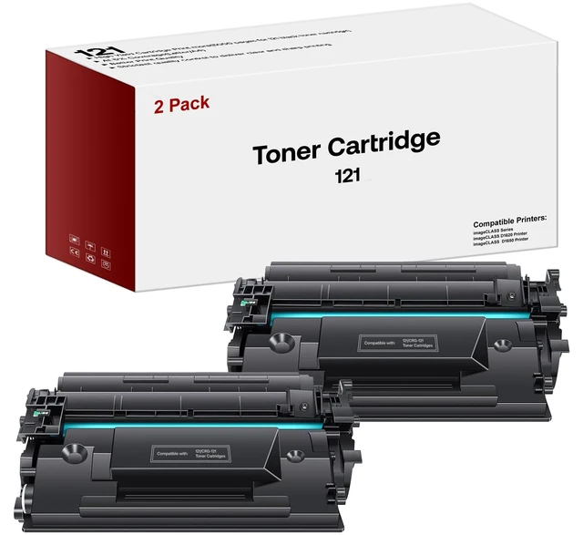Main image of WOEBYAS 121 Black Toner Cartridge Compatible Replacement for 121 CRG121 CRG-121 High Yield Replacement Work for imageCLASS D1620 D1650 1620 1650 Printer (Black, 2 Pack)