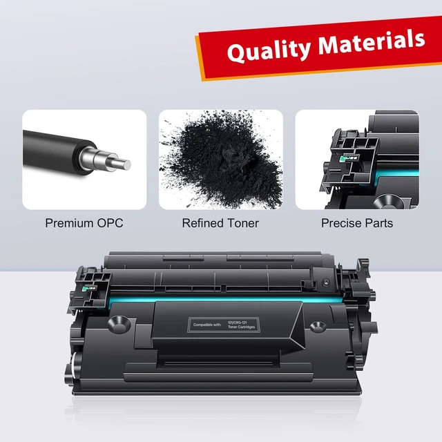 Alt view image 5 of 7 - WOEBYAS 121 Black Toner Cartridge Compatible Replacement for 121 CRG121 CRG-121 High Yield Replacement Work for imageCLASS D1620 D1650 1620 1650 Printer (Black, 2 Pack)