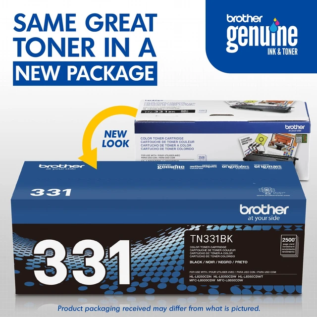 Alt view image 3 of 7 - Brother Printer TN331BK Toner Cartridge Black