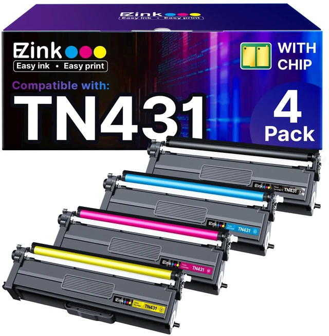 Main image of TN431 Toner Cartridge Compatible for Brother TN431 TN-431 TN433 TN436 | TN431 TN-431 Use with Brother HL-L8360CDW HL-L8260CDW MFC-L8900CDW MFC-L8690CDW Printer (Cyan, Yellow, Magenta, Black, 4 Pack