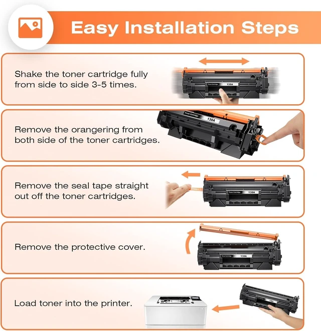 Alt view image 6 of 7 - 138A Black LaserJet Toner Cartridge for HP LaserJet Pro MFP 3101fdw 2-Pack | Compatible with W1380A 138X Black Toner Work with HP Pro 3001dw Pro 3001fdw Printers (with Chip)