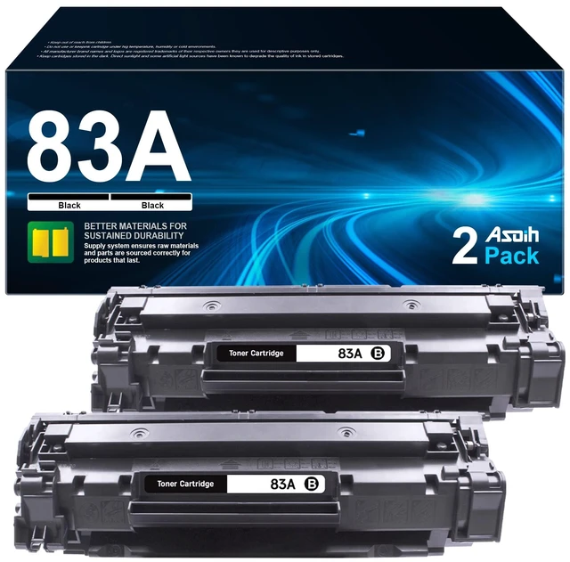 Main image of Asoih 83A Toner Cartridges Black Compatible for HP 83A Black Laserjet Toner Cartridge Work for HP Laserjet Pro M201dw, MFP M127fn, M127fw M225dw, M125nw Pinter, CF283A, 2 Black (83a cf283a)