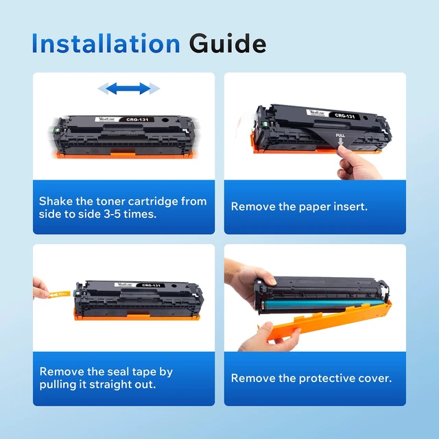Alt view image 3 of 7 - Valuetoner Compatible Toner Cartridge for Canon 131 131H (4-Pack) | Works for for ImageClass MF8280Cw MF628Cw MF624Cw MF8230Cn LBP7110Cw Printer