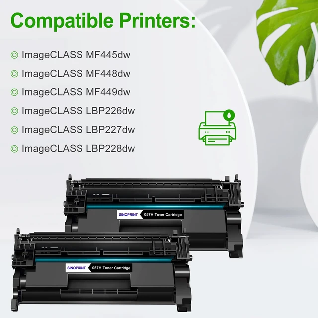 Alt view image 2 of 7 - SINOPRINT 057H Black CRG-057 3009C001 Toner Cartridge for Canon | ImageCLASS MF449dw MF448dw MF455dw MF445dw LBP228dw LBP226dw lbp227dw LBP236dw Laser Printers 2 Packs Black