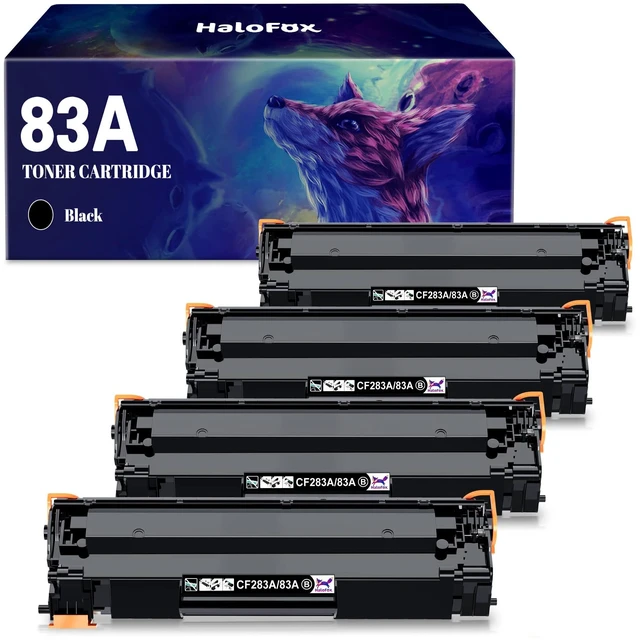 Main image of HaloFox Compatible Toner Cartridge Replacement for HP CF283A 83A HP Laserjet Pro MFP M125nw M201dw M225dw M201n M125a M127fn M127fw Printer (Black,4-Pack)