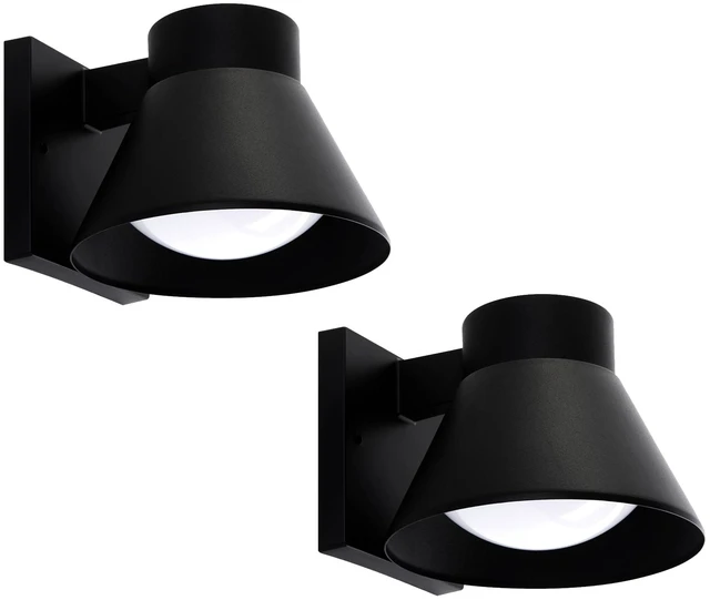 Main image of UME 2 Pack LED Outdoor Wall Light Fixtures, Black Front Porch Lights Wall Mount Lighting, Exterior Waterproof Wall Lantern Light Fixture Anti-Rust Farmhouse Wall Sconce for Patio, Doorway, Garage