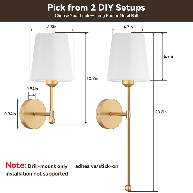 Alt view image 5 of 7 - Battery Operated Wall Sconces, Gold, 2 Pack with Magnetic Bulbs,RF Remote | 12000mAh,Stepless Dimming & Tunable Color Temp,7 RGB color,Timer & Memory, for Bedroom, Living Room, Dining Room, Hallway