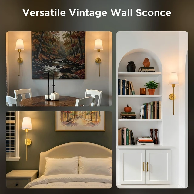 Alt view image 6 of 7 - Brightown Battery Operated Wall Sconces Set of Two,Gold Sconces Wall Decor | RGBWW Rechargeable Wall Lights with Dimmable Magnetic Bulbs & Remote, Wireless Wall Lamp for Living Room Bedroom Hallway